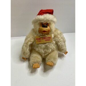 RUSS "Merry Christmas from Gonga"  Gorilla Plush 8” Vintage Animal Thumb‎ Sucker